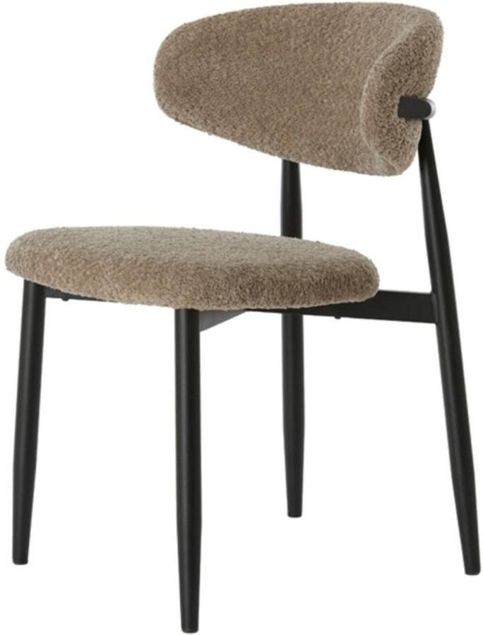 Light & Living Eetkamerstoel Eniola Chenille Taupe
