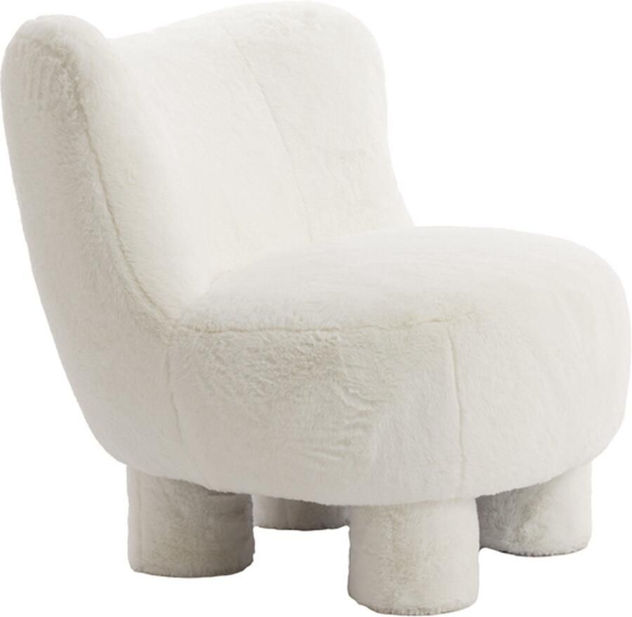 Light & Living Fauteuil Kamovu Teddy Crème