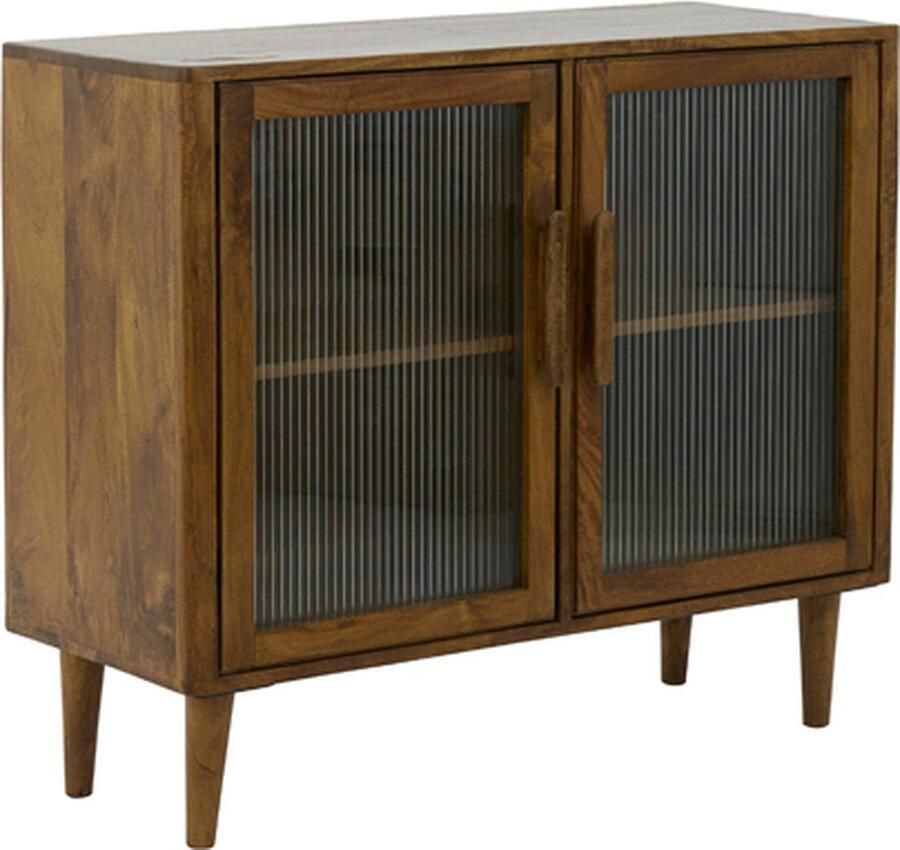 Light & Living Mocu kast 100x40x85 cm glas hout bruin - Foto 2