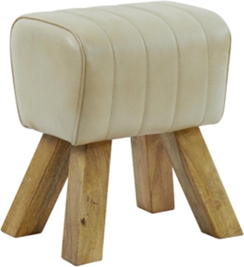 Light & Living Light&living Kruk 40x31x46 cm RAMY leer zand+hout naturel