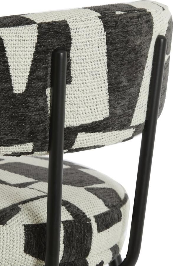 Light & Living Light&living Barkruk 52 5x51x93 cm HARVIE crème-zwart+mat zwart