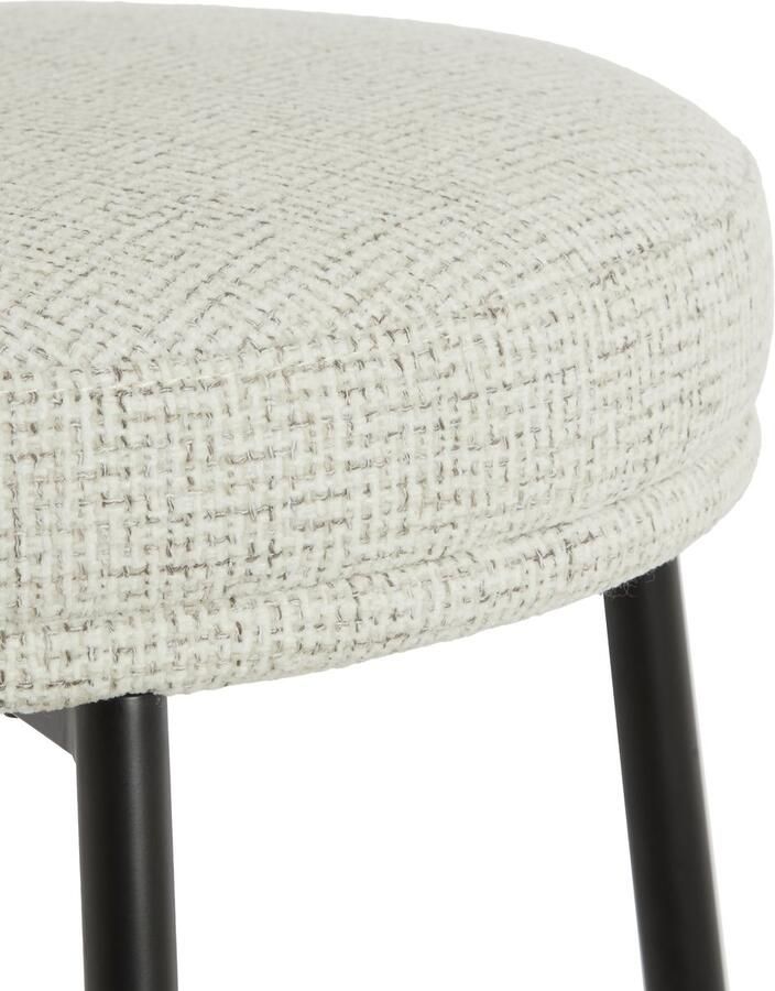 Light & Living Light&living Barkruk 52 5x51x93 cm HARVIE crème+mat zwart