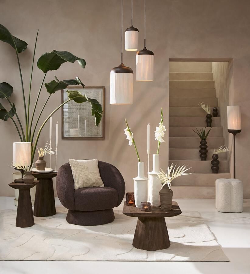 Light & Living Light&living Bijzettafel 45x45x59 cm DEGO mat donker bruin