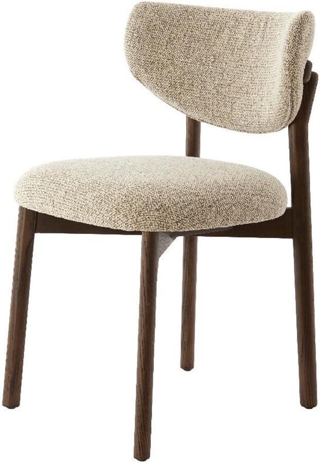 Light & Living Light&living Eetkamerstoel 54 5x51x80 5 cm TROSA hout d bruin+crème-bruin