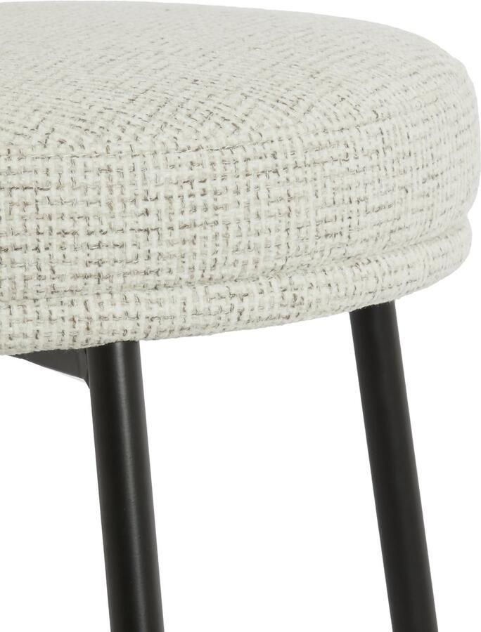 Light & Living Light&living Eetkamerstoel 57x55x77 cm HARVIE crème+mat zwart