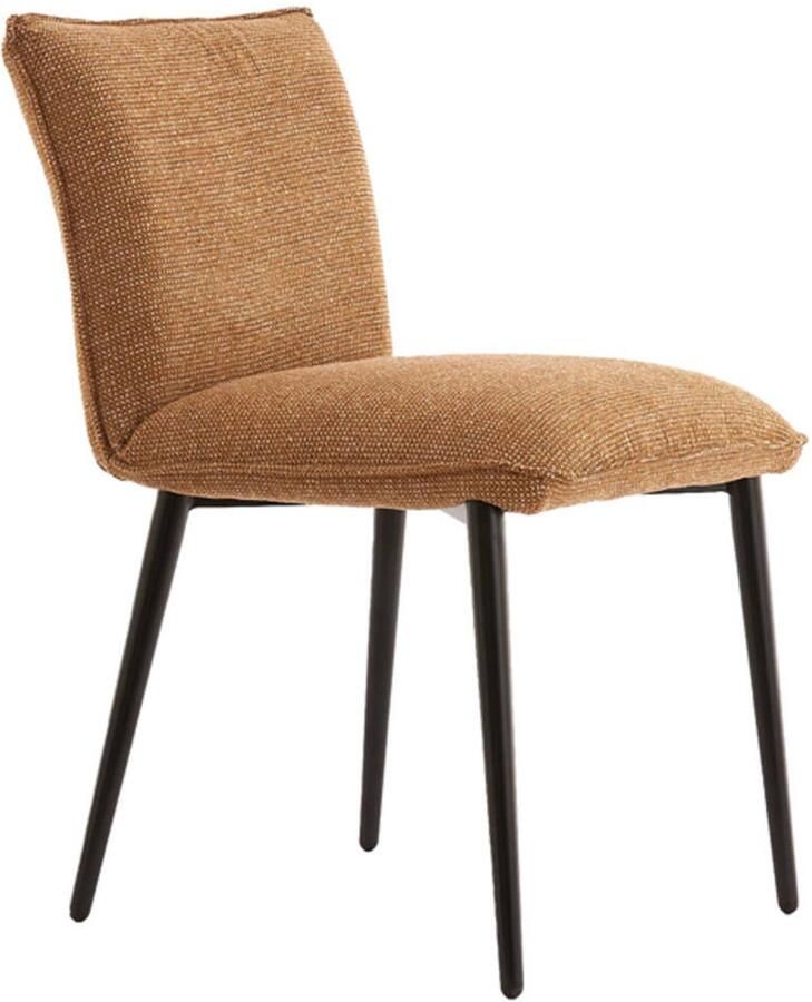 Light & Living Light&living Eetkamerstoel 58x48x85 cm VADENI oker-crème+zwart