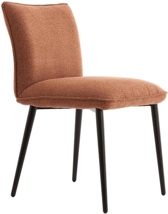 Light & Living Light&living Eetkamerstoel 58x48x85 cm VADENI terra+zwart