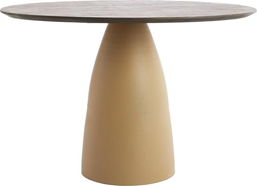 Light & Living Light&living Eettafel Ø120x76 cm PALMIRA hout olie bruin+mat beige