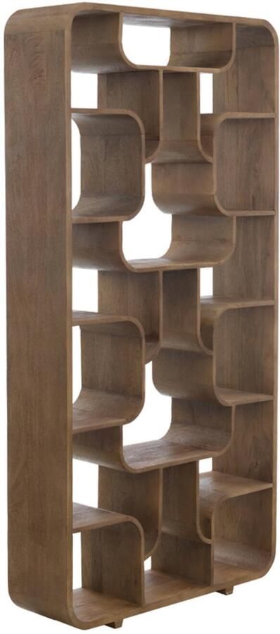 Light & Living Light&living Kast open 100x30x200 cm LABARE grijs-donker bruin