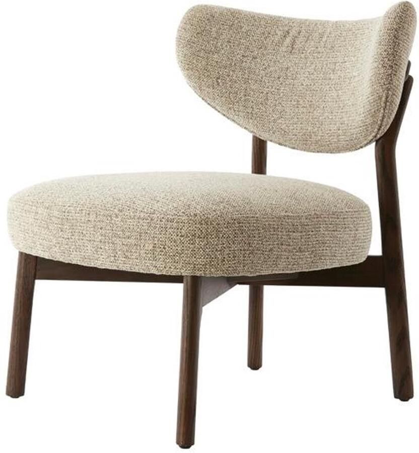 Light & Living Light&living Stoel 69x62x74 cm UTSIRA hout donker bruin+crème-bruin