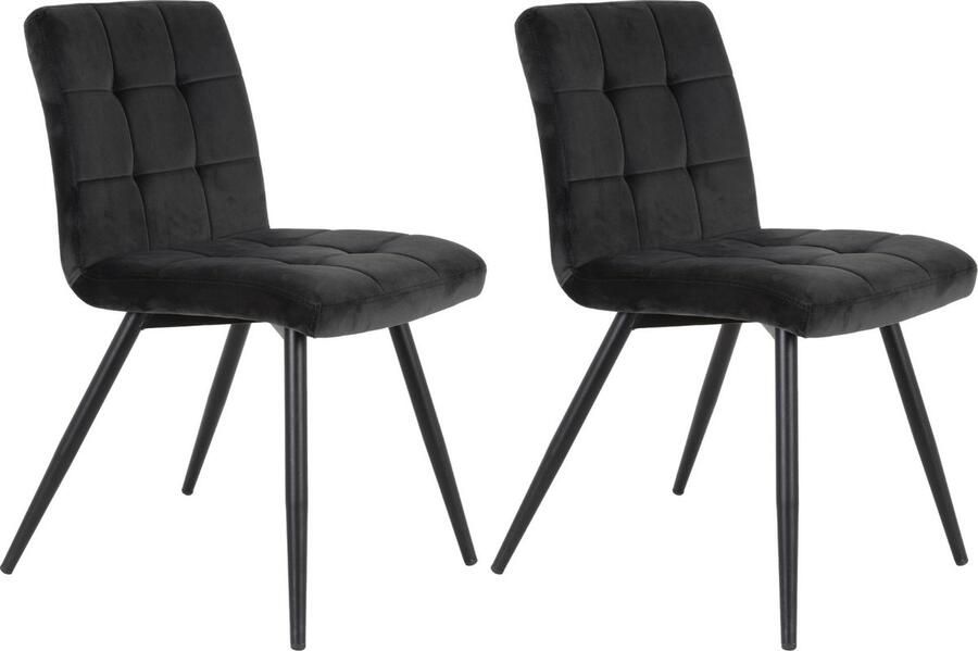 Light & Living Olive Eetkamerstoel Velvet Grijs 84x57x49 cm