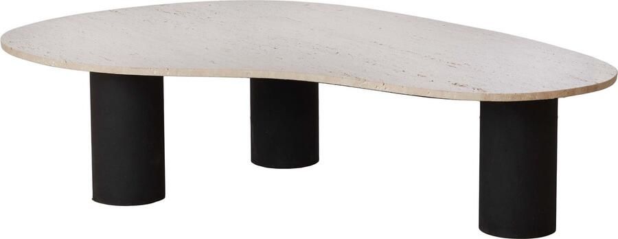 Light & Living Light&living Salontafel 130x80x30 cm LASICA travertin zand+zwart - Foto 2