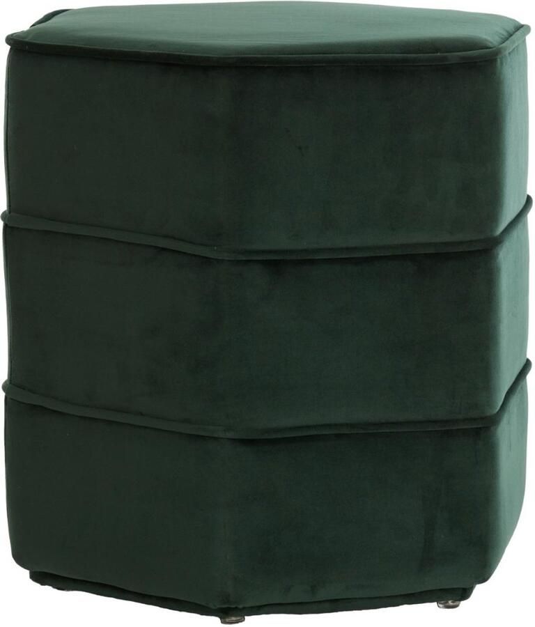 Light & Living Poef Cayden Groen 45x41x46cm Modern