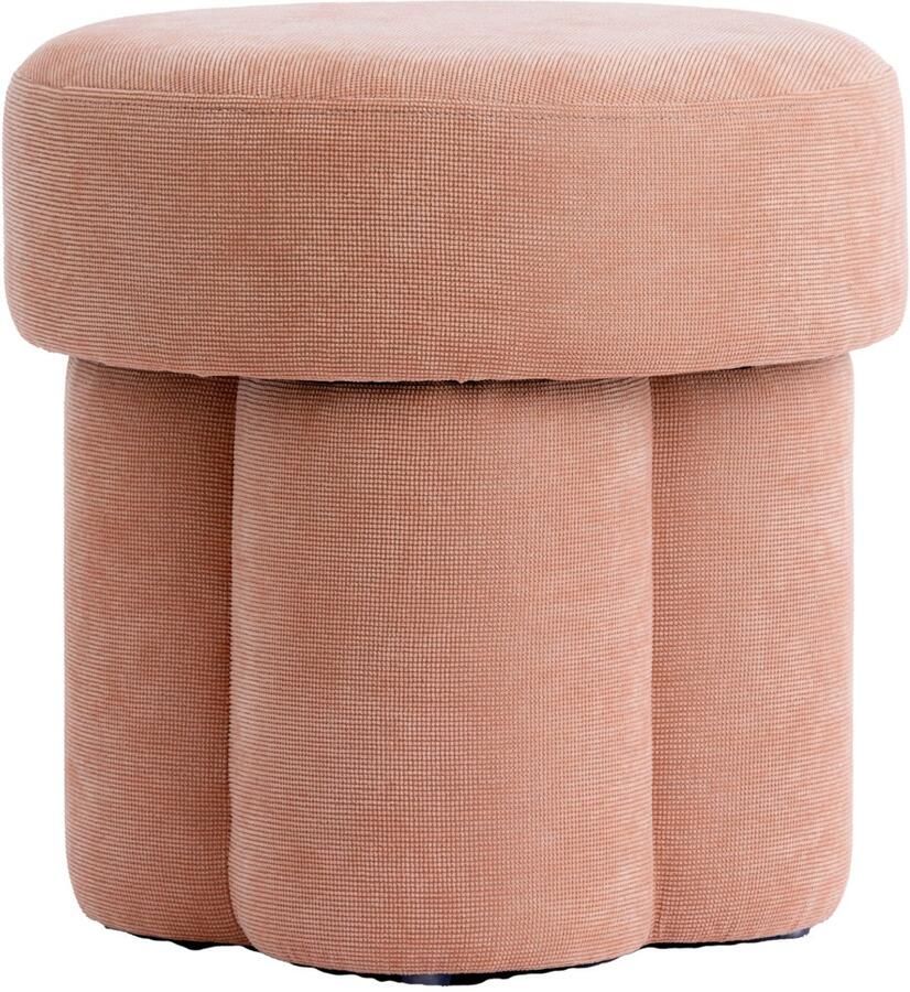 Light & Living Poef CURTEA Ø42x43cm Oranje