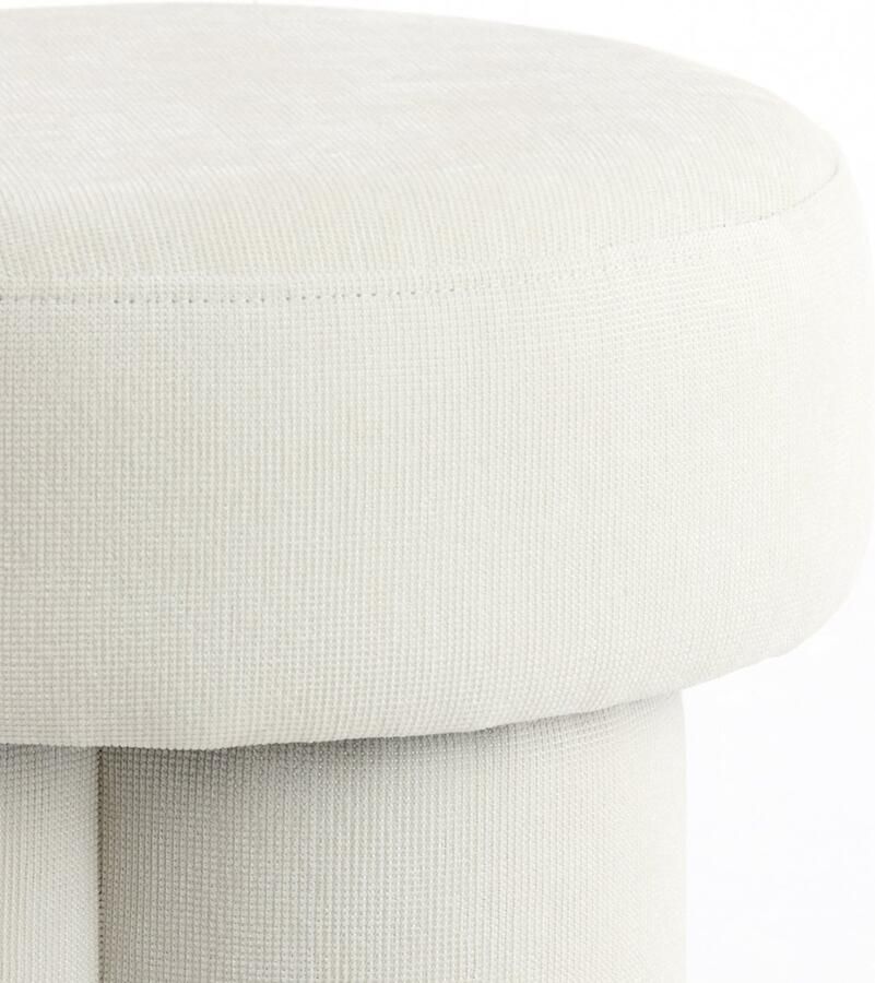 Light & Living Light Living Bijzettafel Curtea Stof Creme 42 x 43 x 42 cm (BxHxD)