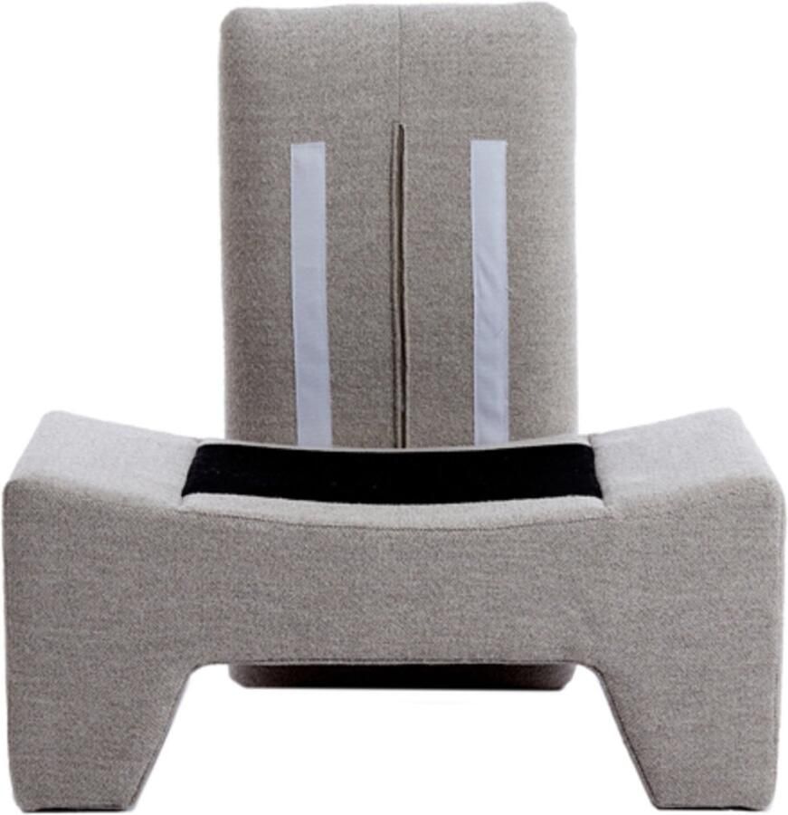 Light & Living Light&living Poef 80x40x48 5 cm DASHA licht grijs