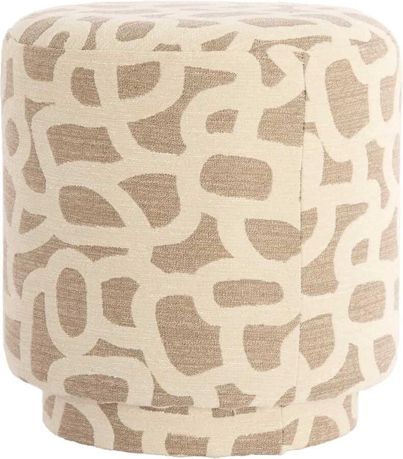 Light & Living Poef Davonte Bruin Ø40x44cm