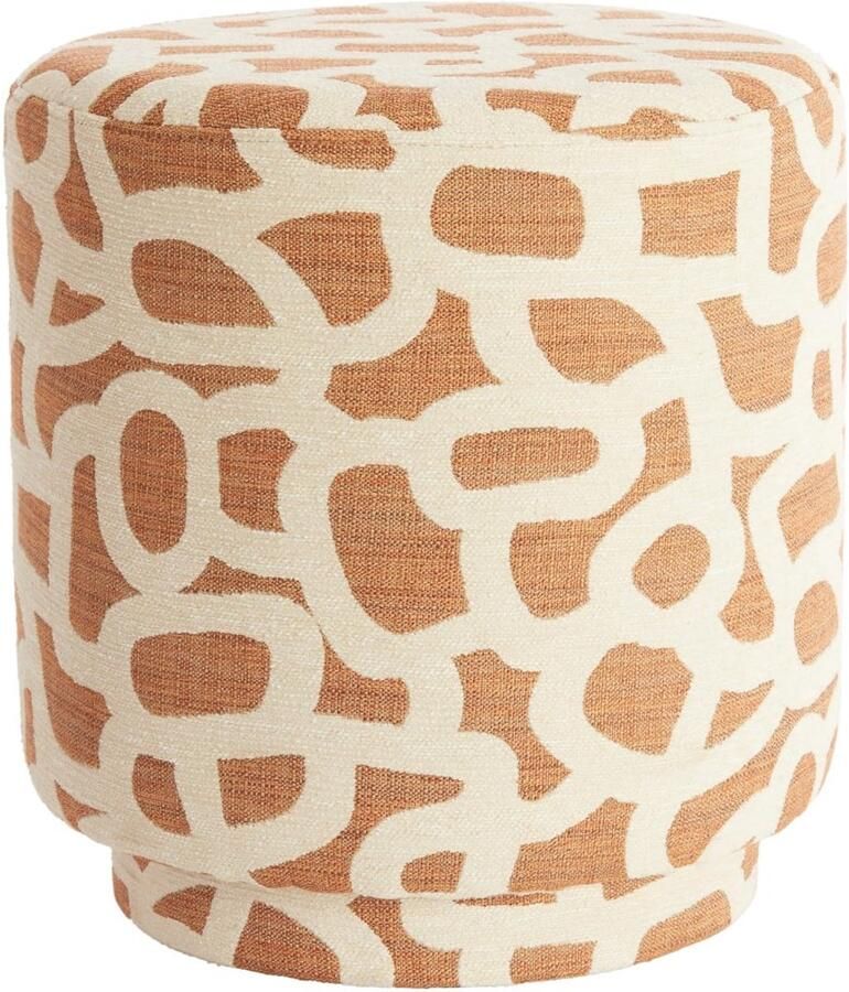 Light & Living Poef Davonte Oranje Ø40x44cm