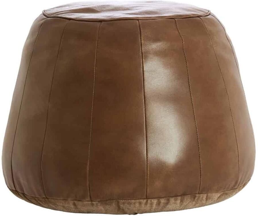 Light & Living Poef Dovio Licht Bruin Ø56x42cm Modern - Foto 2