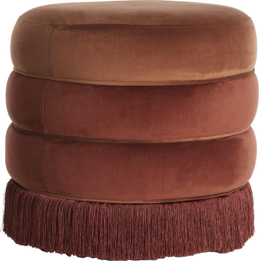 Light & Living Poef TACITU Ø50x45cm Rood