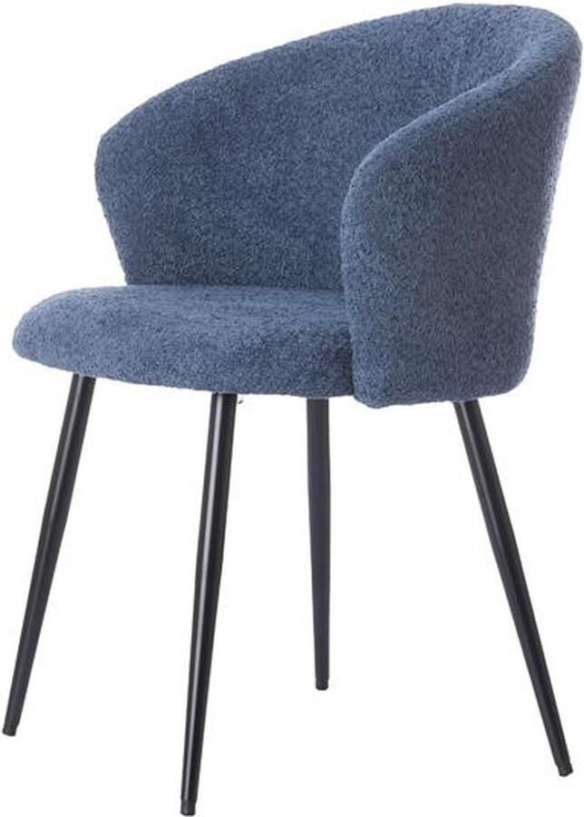 Light & Living Light&living Eetkamerstoel 58x58x78 cm RADAJA donker blauw+zwart