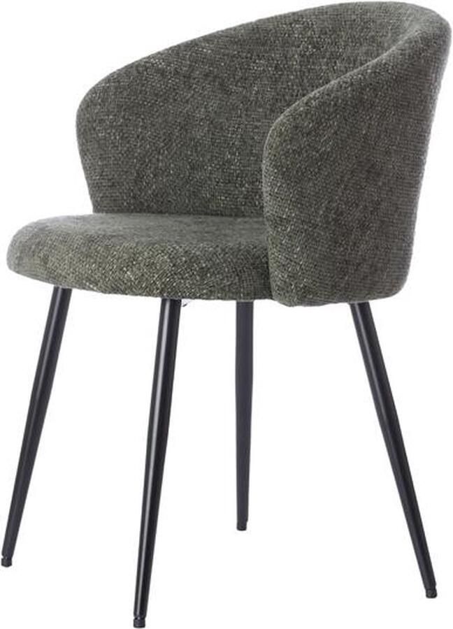 Light & Living Light&living Eetkamerstoel 58x58x78 cm RADAJA donker groen+zwart