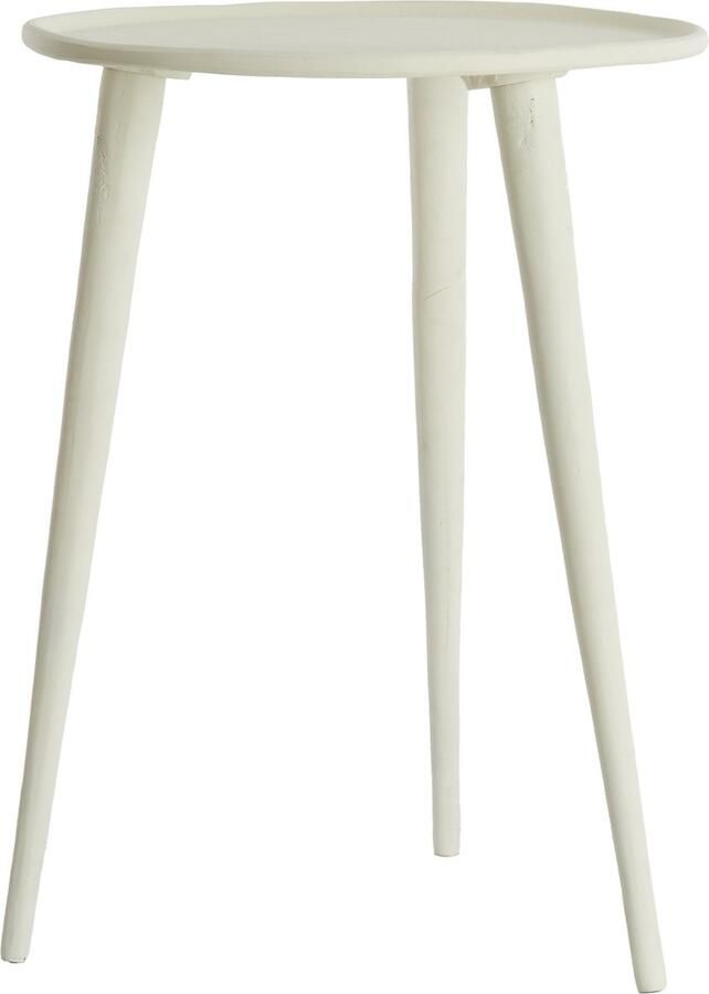 Light & Living Ronde Bijzettafel Babina 36cm Crème