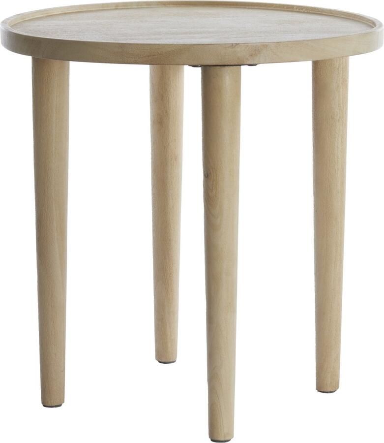 Light & Living Bijzettafel QIANO Ø49x49cm Bruin