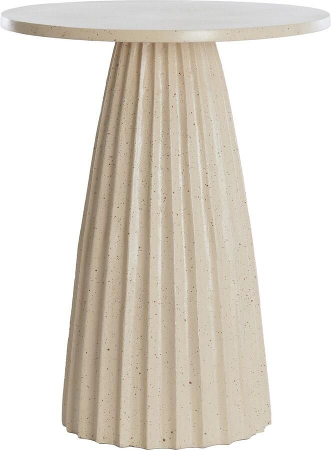 Light & Living Light&living Bijzettafel Ø40x51 cm VEGLIA mat zand+licht bruin gesp...