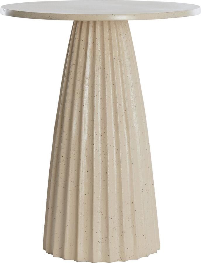 Light & Living Light&living Bijzettafel Ø45x56 cm VEGLIA mat zand+licht bruin gesp...