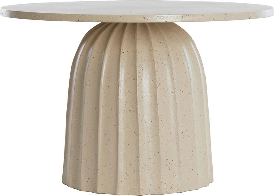 Light & Living Light&living Bijzettafel Ø60x38 cm VEGLIA mat zand+licht bruin gesp...