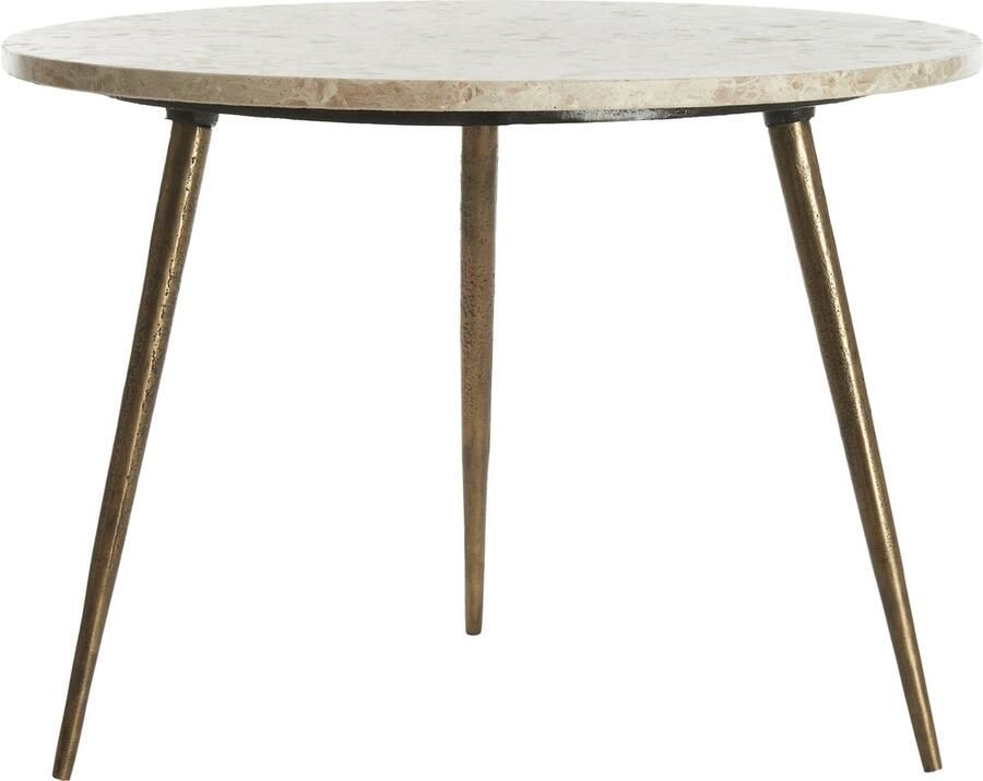 Light & Living Ronde Salontafel Zeca Marmer 59cm Taupe
