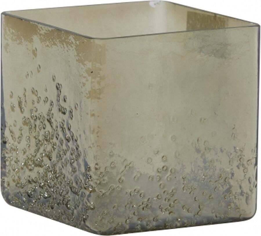 Light & Living Sfeerlicht Mopitu M Glas Grijs 10 x 10 x 10 cm (BxHxD)