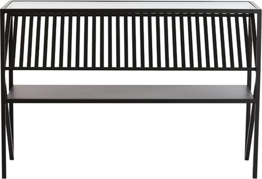 Light & Living Light&living Side table 120x40x80 cm EZRA glas helder+mat zwart