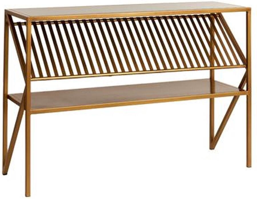 Light & Living Light&living Side table 120x40x80 cm EZRA glas smoke+antiek brons