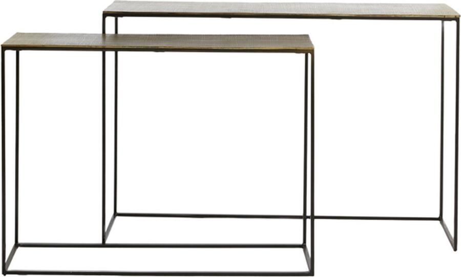 Light & Living Side ZAYN 119.5x30.5x78.5cm Brons Set van 2