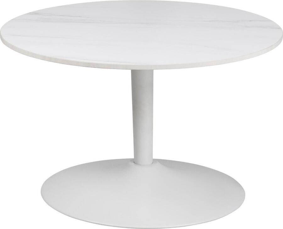 Light & Living Sohome Ronde Salontafel Dinna Keramiek met marmerprint 60cm Wit - Foto 2