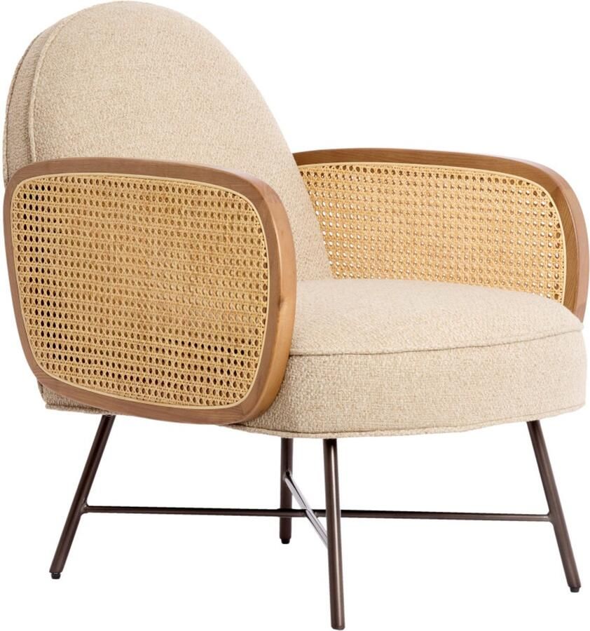 Light & Living Stoel FIENNE 81x60x79 cm Bruin