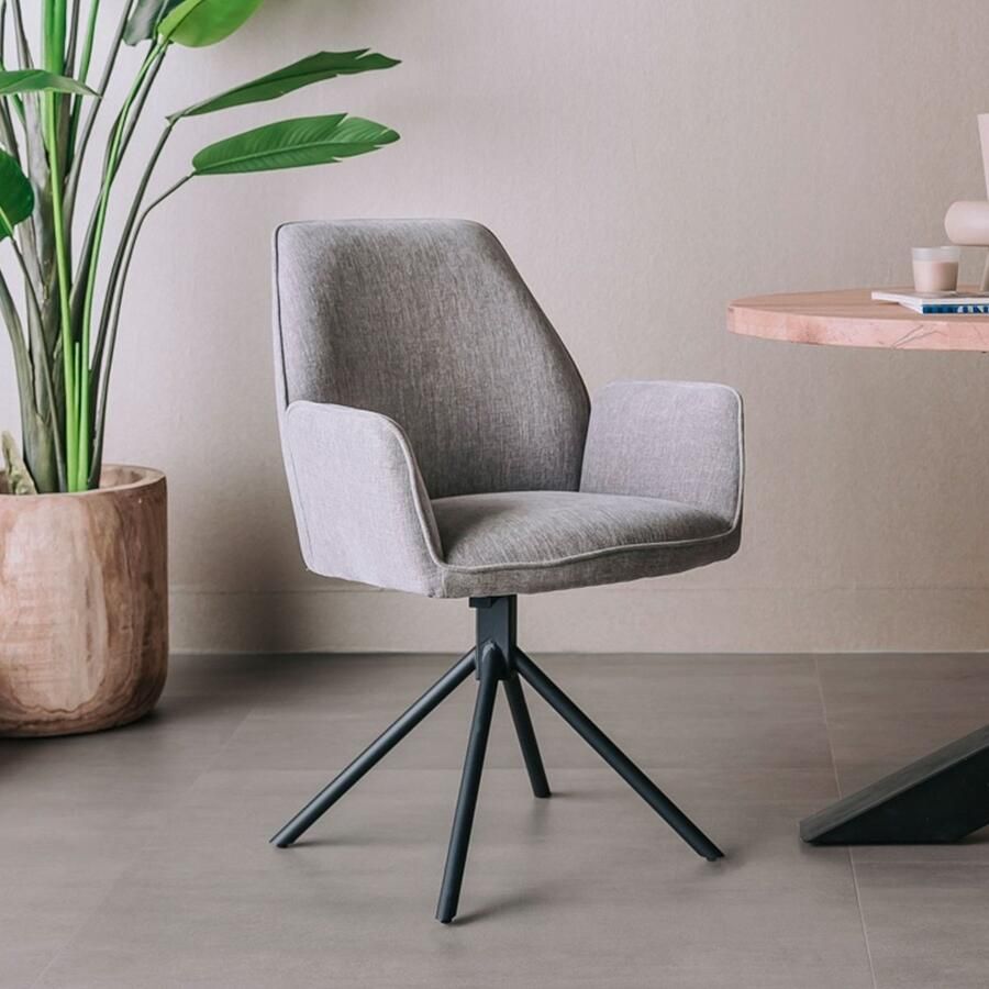 Light & Living Tower Living Draaibare Eetkamerstoel Amaro Blauwgrijs