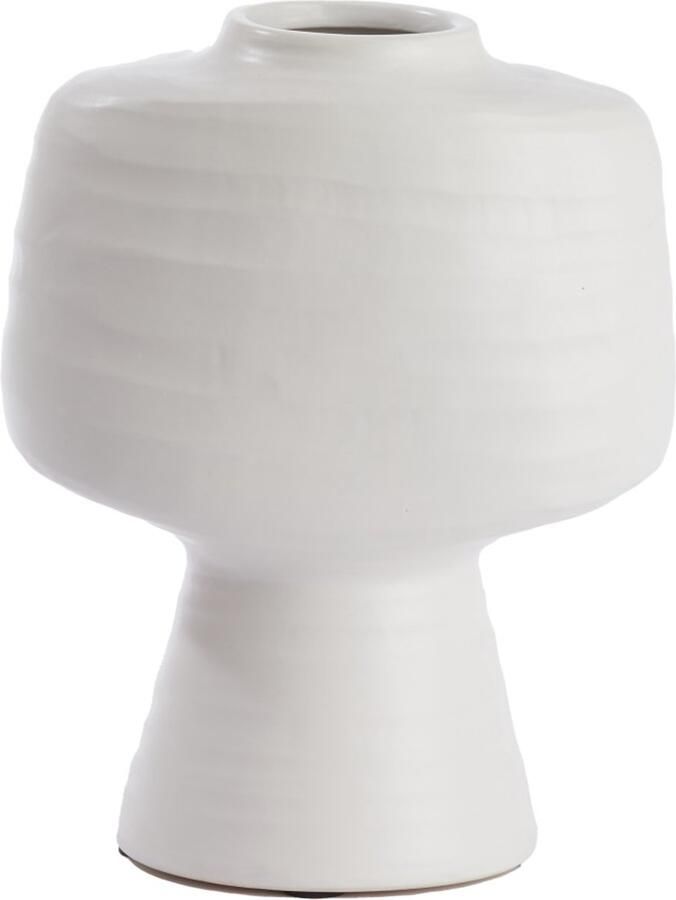 Light & Living Gandoro vaas deco 22 5x14 5x28 5 cm keramiek mat crème