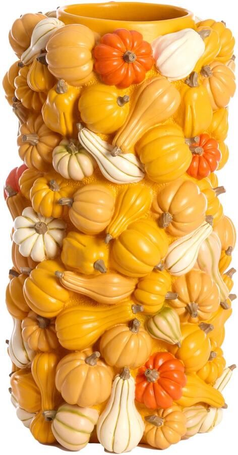 Light & Living Light&living Vaas deco Ø27 5x49 cm PUMPKIN geel