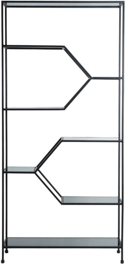 Light & Living Light&living Kast open 100x34x214 cm AINO smoke glas+mat zwart - Foto 2