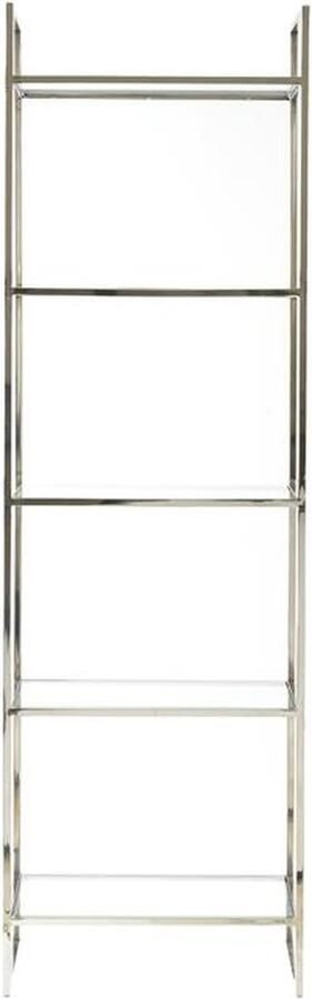 Light & Living Mariki wandkast 55x40x180 cm glas helder nikkel