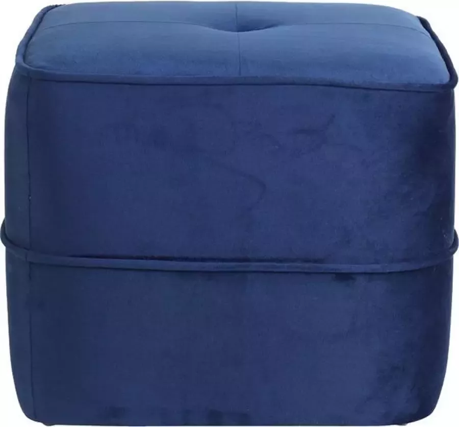 Light & Living Poef Kiki Donkerblauw 40x40x35 cm