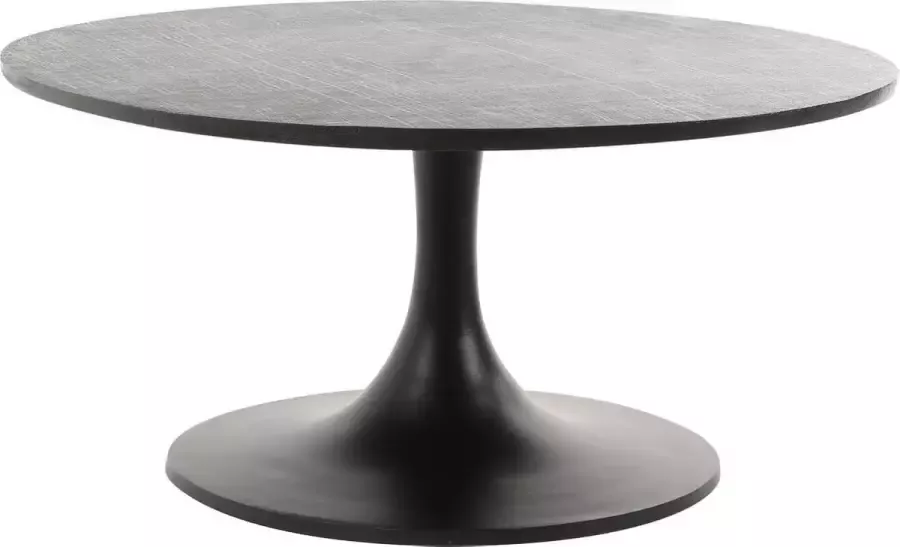 Light & Living Rickerd Ronde Salontafel Antiek Zwart Ø76x36cm - Foto 2