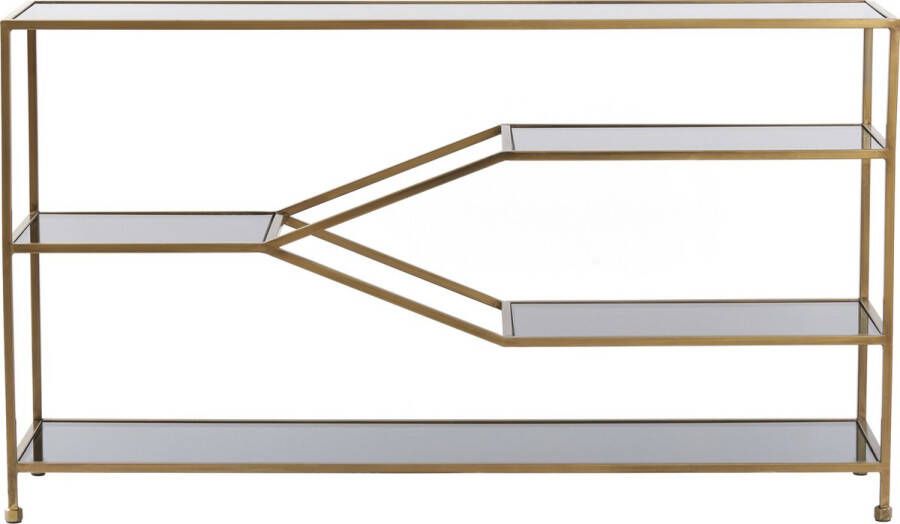 Light & Living Side table 140x35x80 cm AINO glas smoke+antiek brons