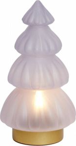 Light & Living Light&Living Tafellamp Kerstboom Paars Glas Paars 28x15x15cm (hxbxd)