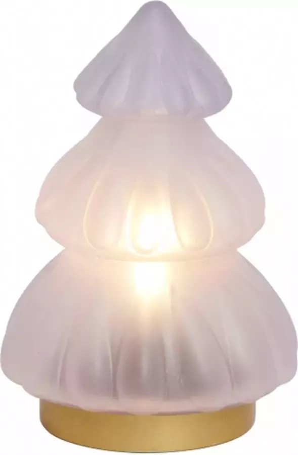 Light & Living Light&Living Tafellamp Kerstboom Paars Glas Paars 18x12x12cm (hxbxd)