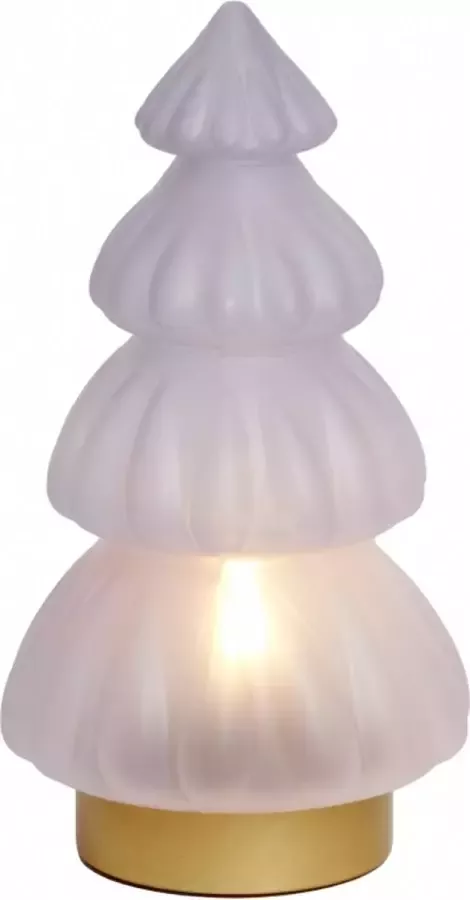 Light & Living Tafellamp Kerstboom Paars Glas Lila 28x15x15cm (hxbxd)