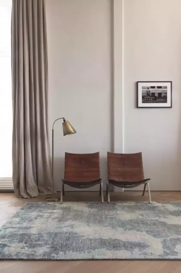 Ligne Pure Erode – Vloerkleed – Tapijt – Handgetuft – wol – eco – modern – Blauw 170x240